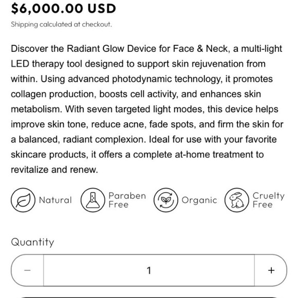 Gold LED Face Mask - Picture 2 of 6